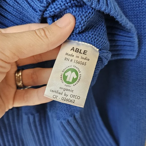 ABLE Fisherman Organic Cotton Knit Pullover Sweater - Picture 6 of 8